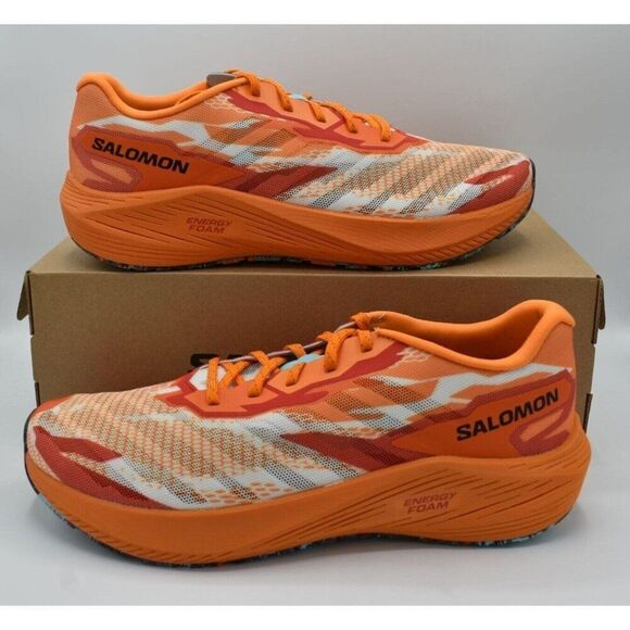 Salomon Mens Size 11.5 Aero Volt Tumeric Red Blue Road Running Shoes Sneakers main image 8